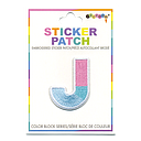 J Initial Color Block Sticker Patch