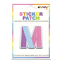 M Initial Color Block Sticker Patch