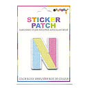 N Initial Color Block Sticker Patch