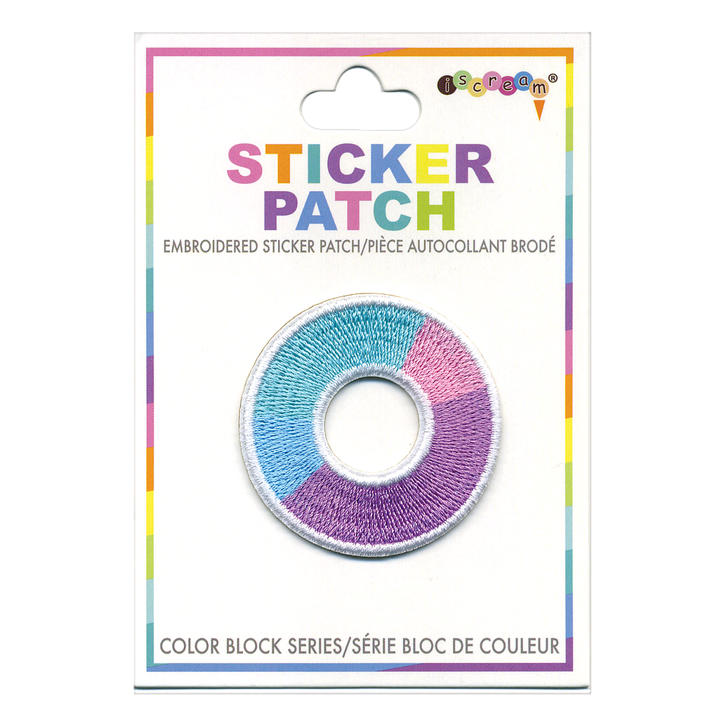 O Initial Color Block Sticker Patch