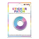 O Initial Color Block Sticker Patch