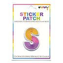S Initial Color Block Sticker Patch