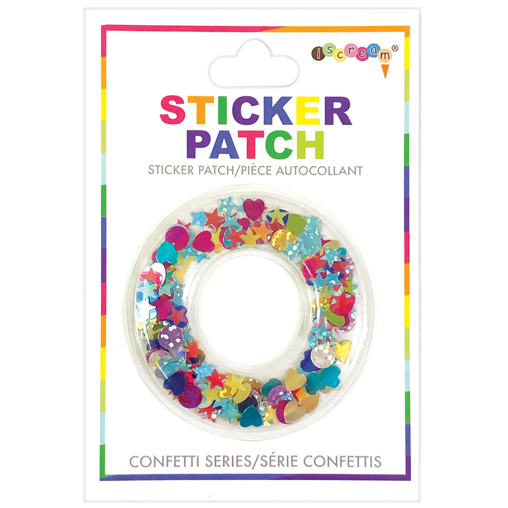 O Initial Confetti Sticker Patch