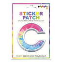C Initial Tie Dye Sticker Patch