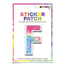 F Initial Tie Dye Sticker Patch
