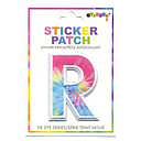 R Initial Tie Dye Sticker Patch