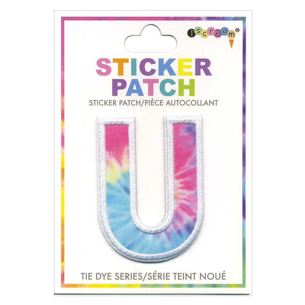 U Initial Tie Dye Sticker Patch