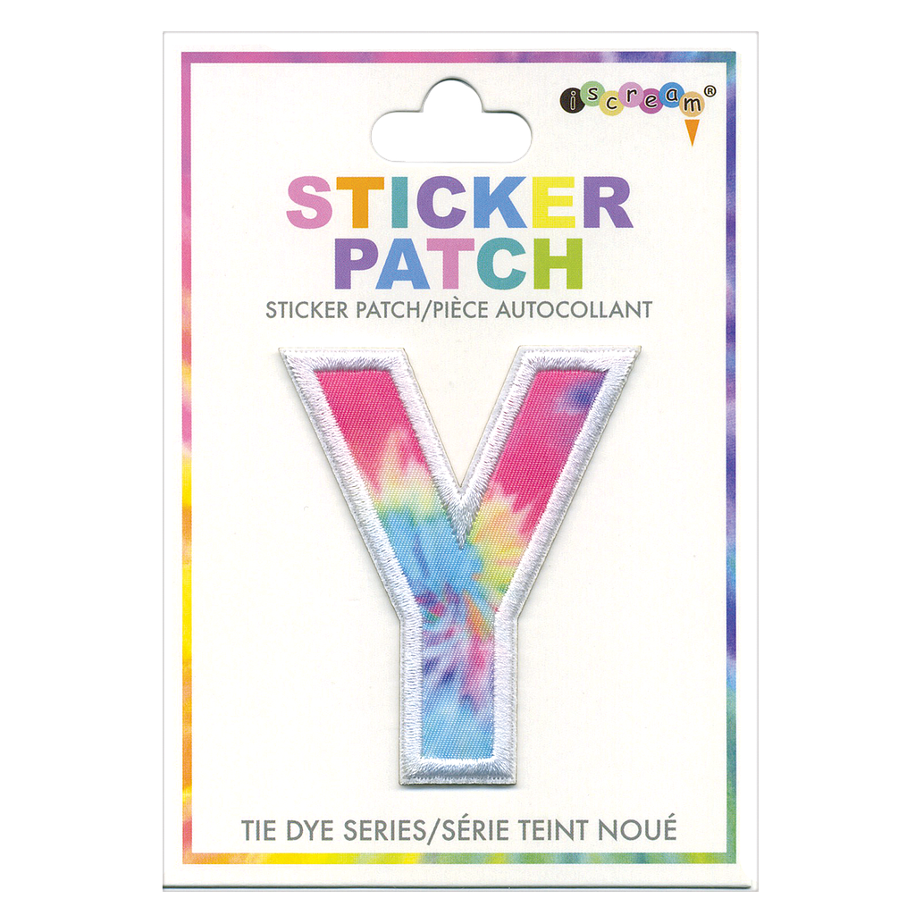 Y Initial Tie Dye Sticker Patch