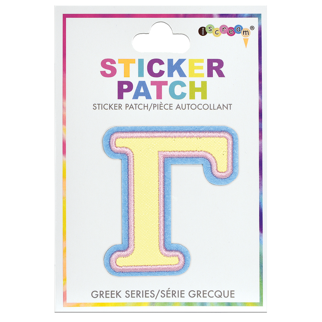 Gamma Greek Letter Sticker Patch