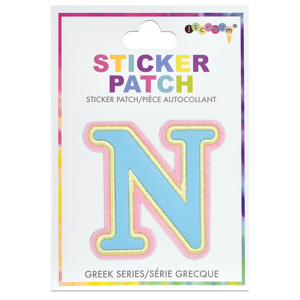 Nu Greek Letter Sticker Patch
