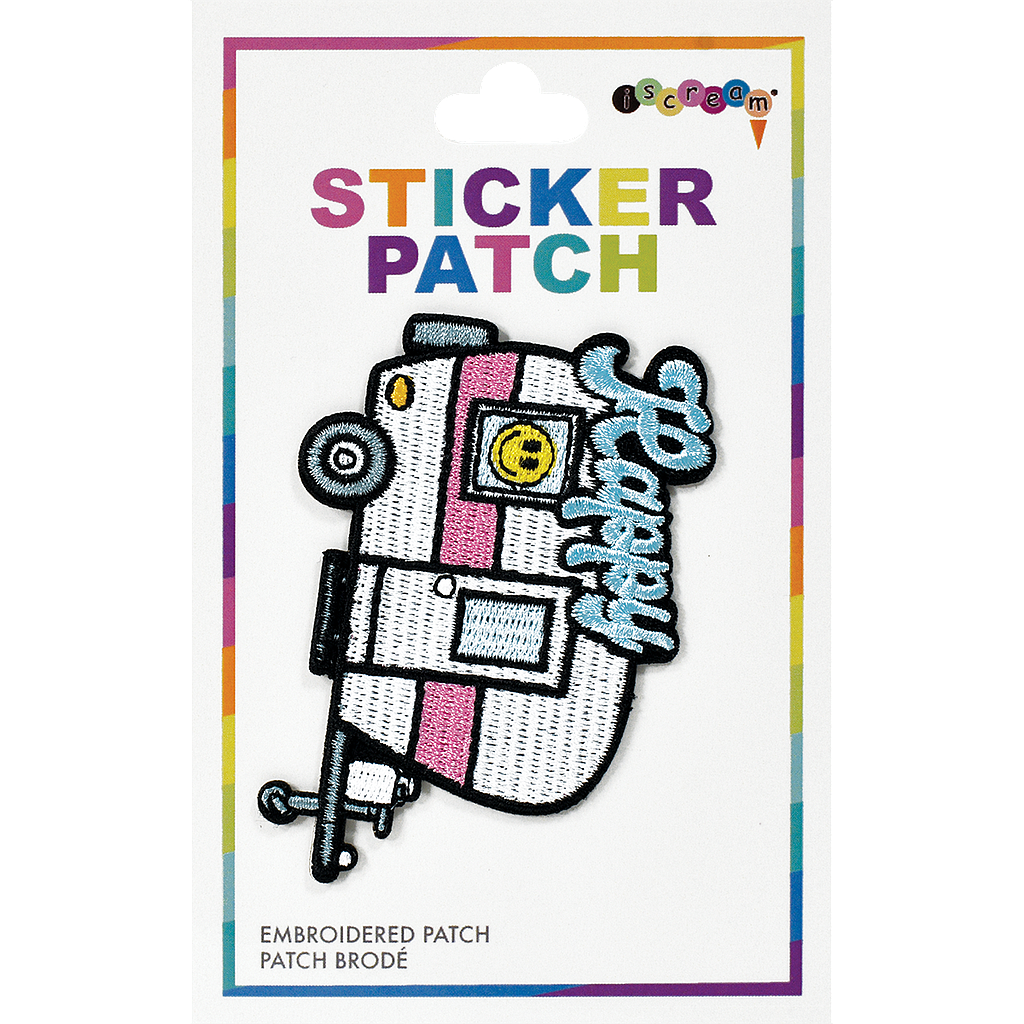 [700-372] Happy Camper Embroidered Sticker Patch