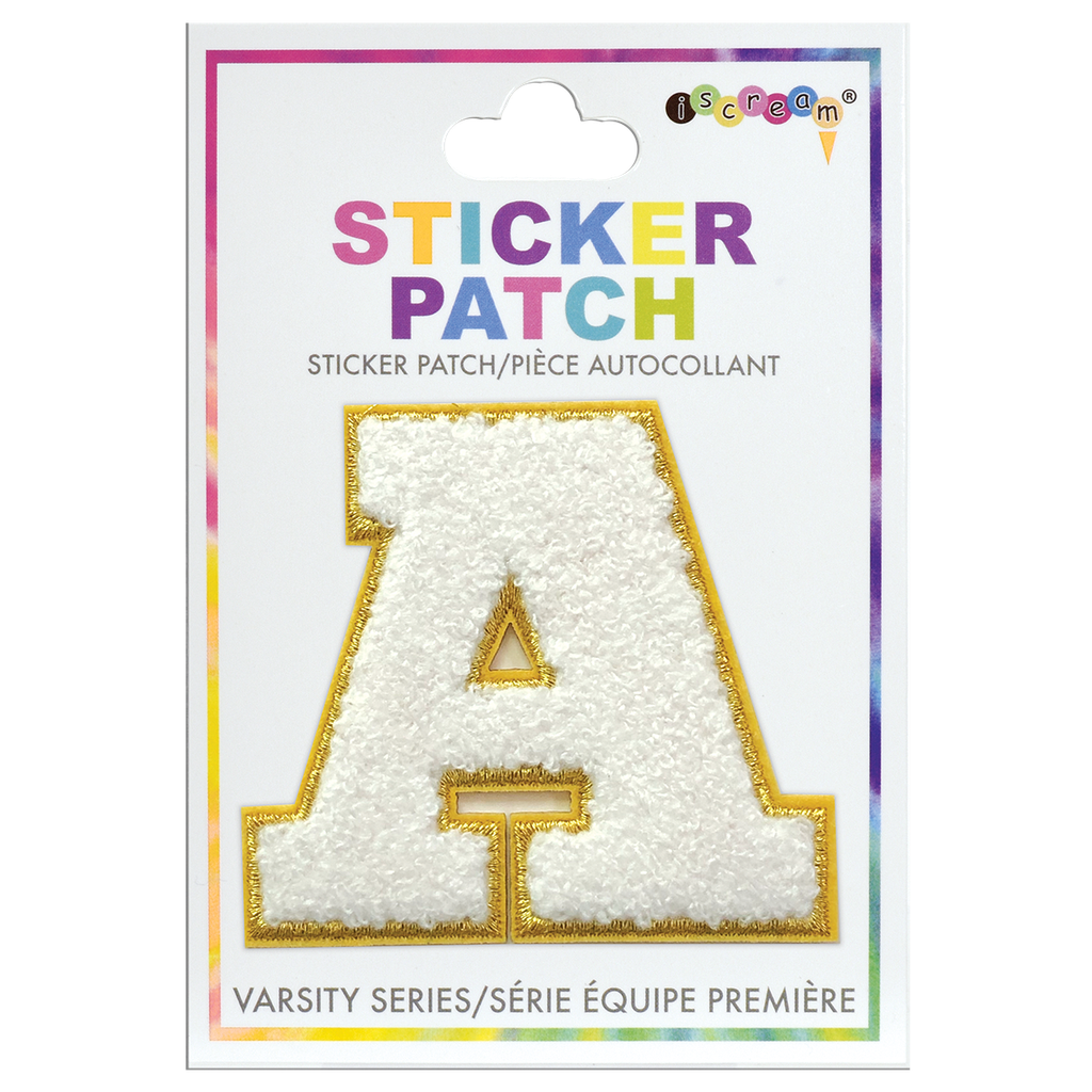 A Initial Varsity Sticker Patch
