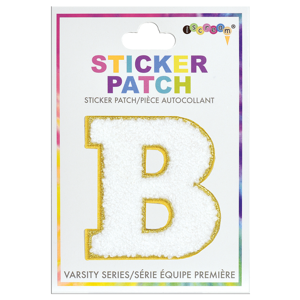 B Initial Varsity Sticker Patch