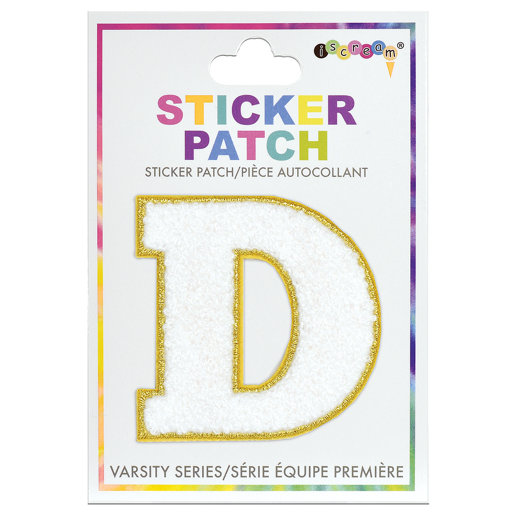 D Initial Varsity Sticker Patch