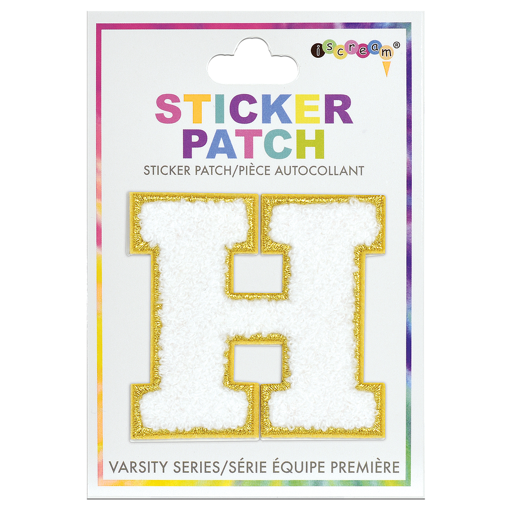 [700-385H] H Initial Varsity Sticker Patch