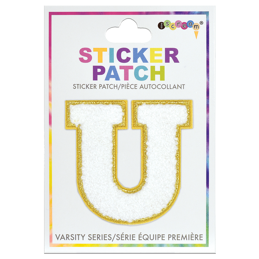 [700-385U] U Initial Varsity Sticker Patch