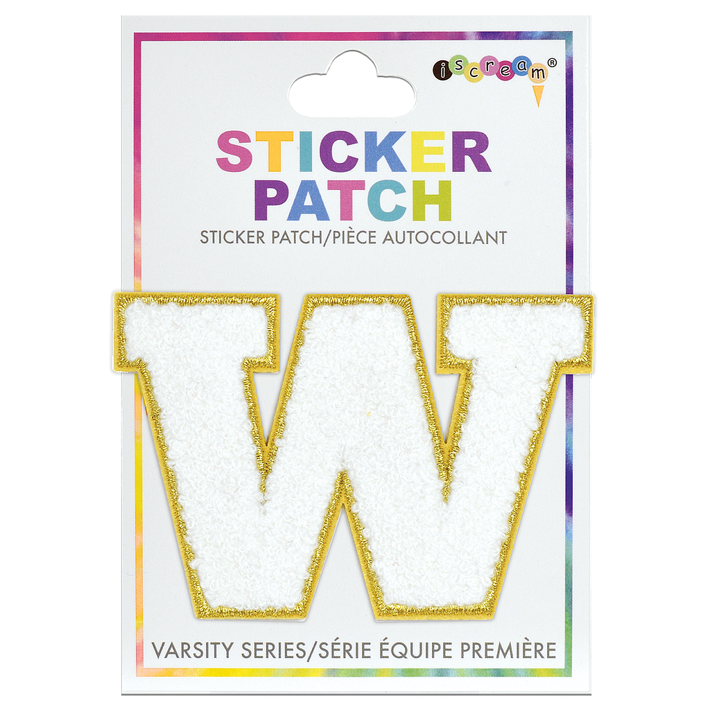 W Initial Varsity Sticker Patch