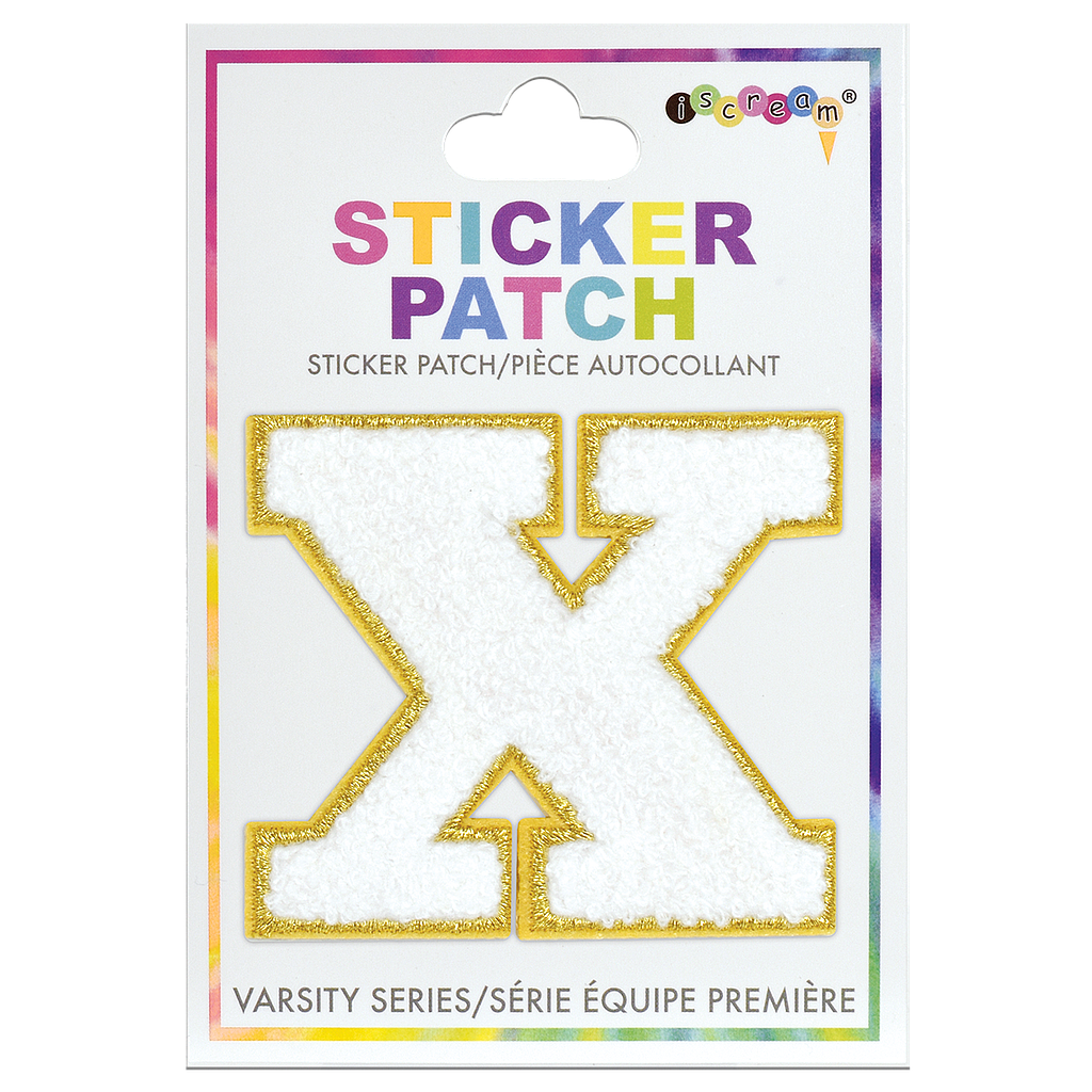 X Initial Varsity Sticker Patch