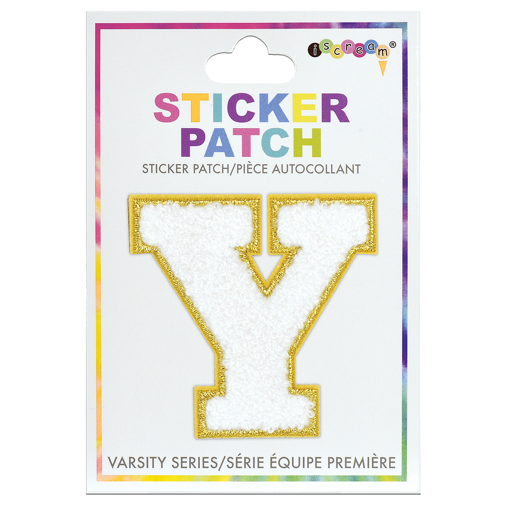 [700-385Y] Y Initial Varsity Sticker Patch