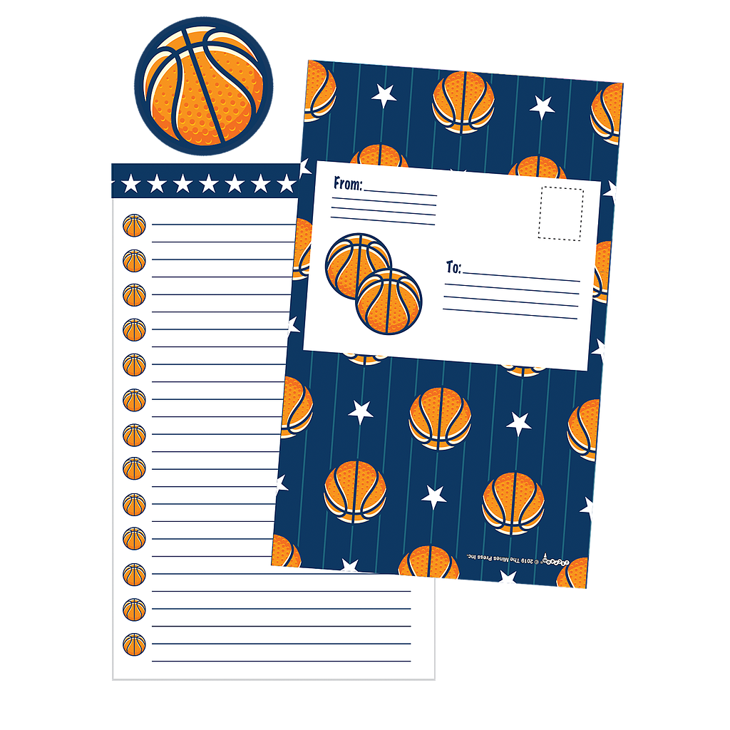 Basketballs and Stars Foldover Cards