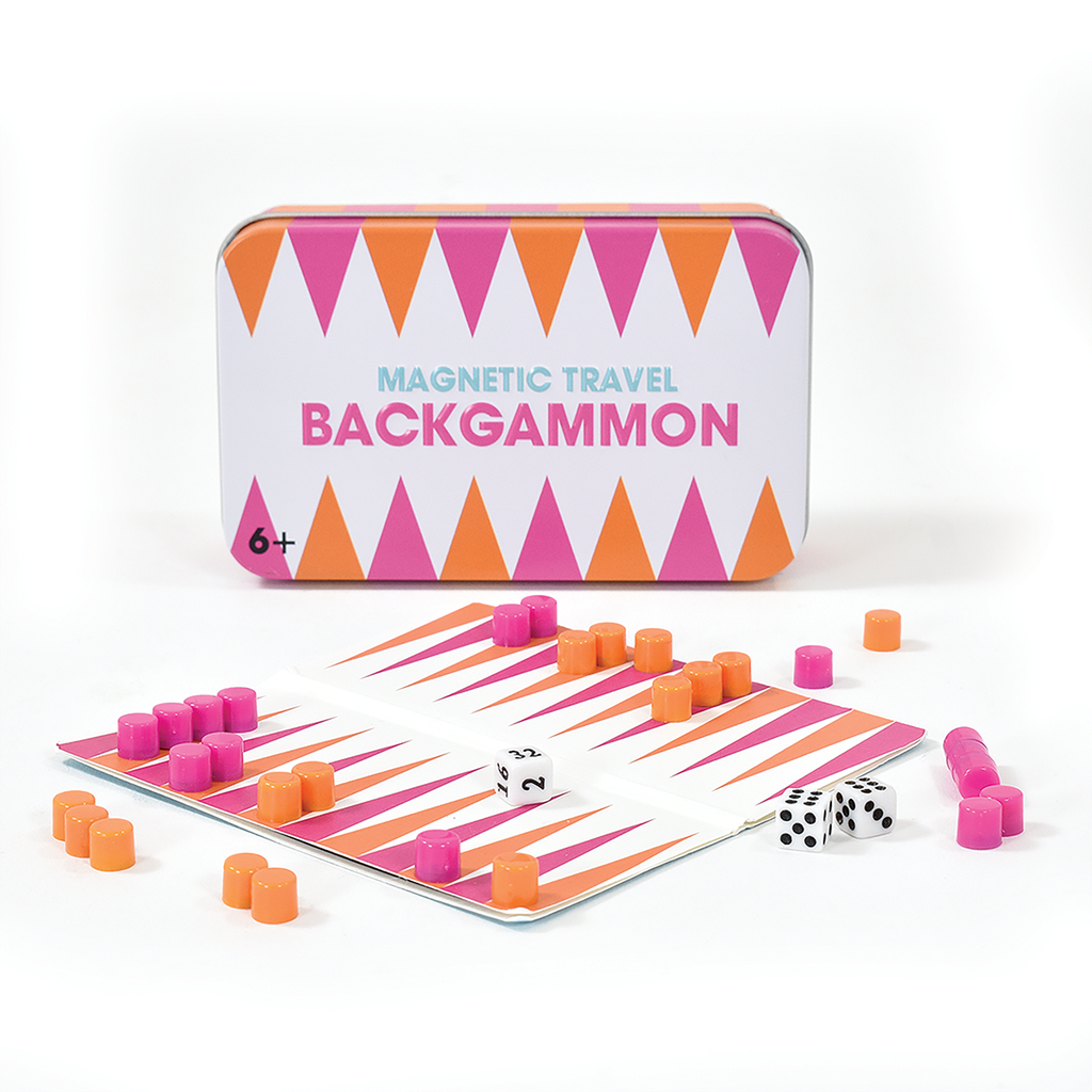 Backgammon Magnetic Tin Travel Game