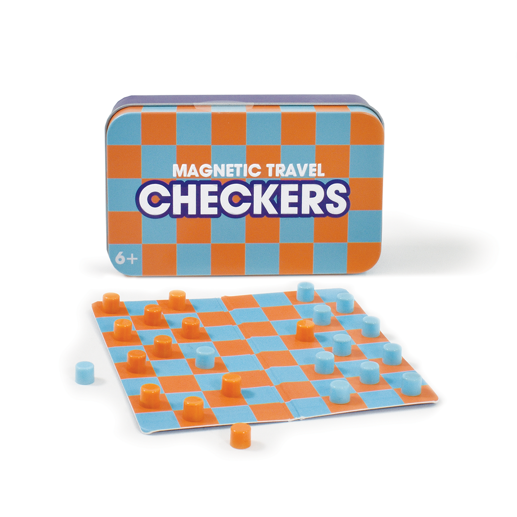 Checkers Magnetic Tin Travel Game