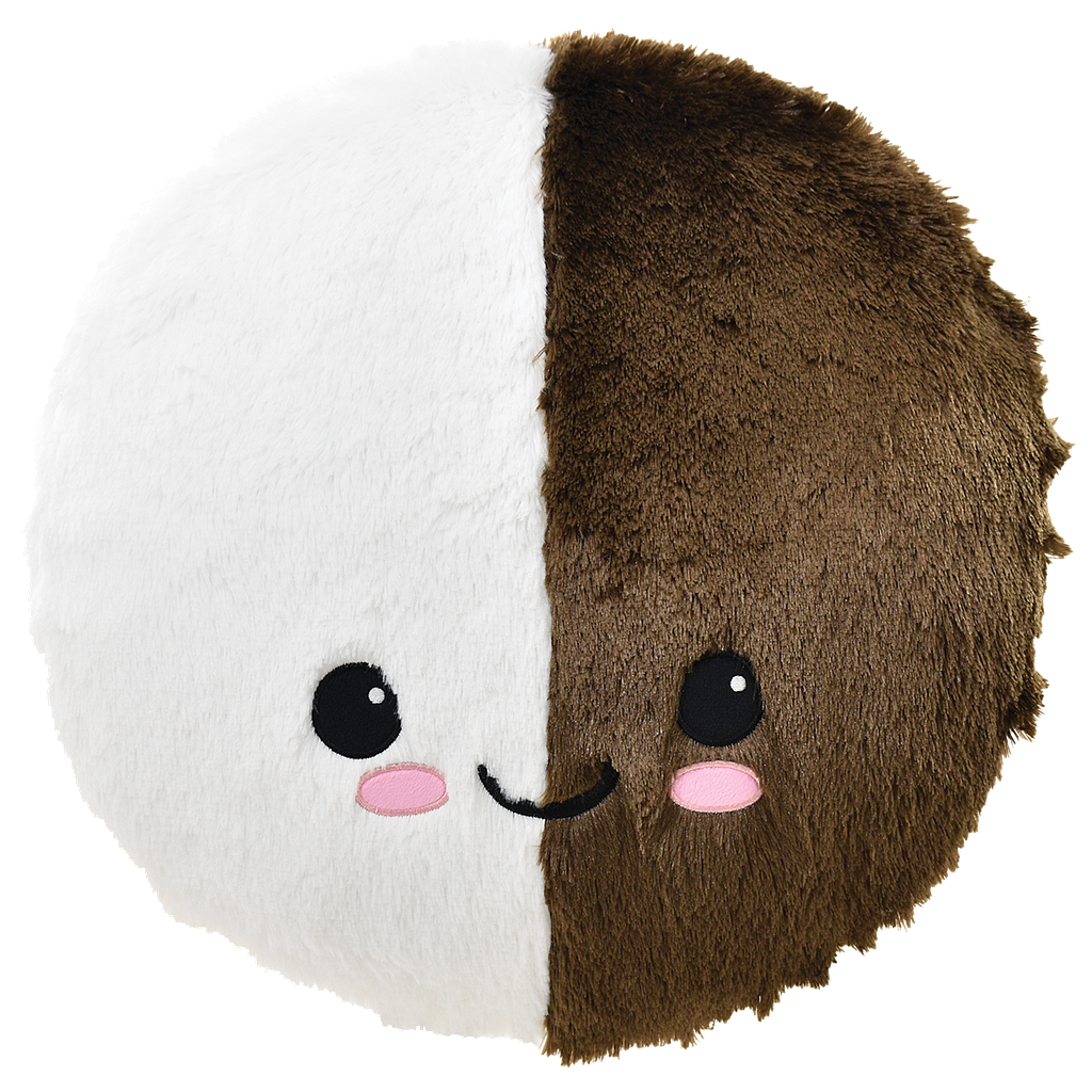 Black and White Cookie Furry Pillow