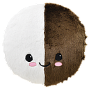 Black and White Cookie Furry Pillow