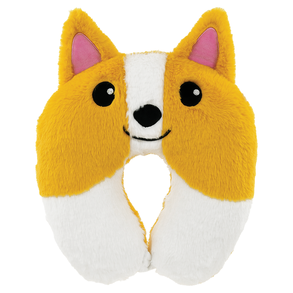 Corgi Furry Neck PIllow