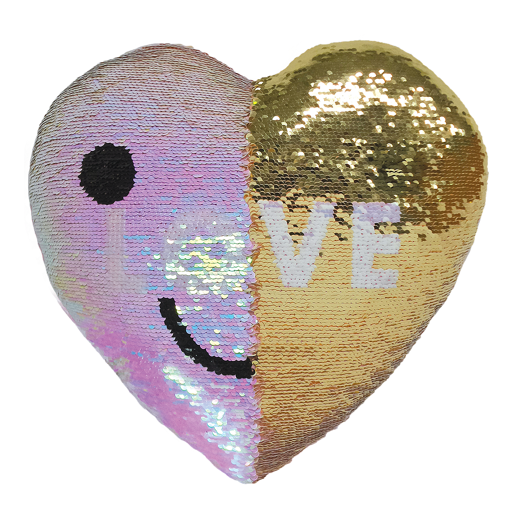 Love/Swak Reversible Sequin Pillow