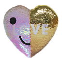 Love/Swak Reversible Sequin Pillow