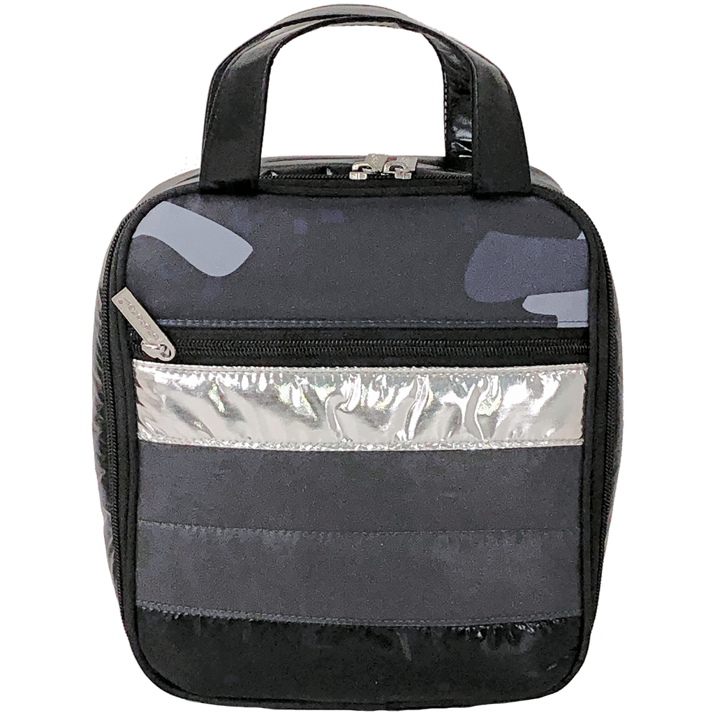 [810-1287] Black Camo Puffer Lunch Tote