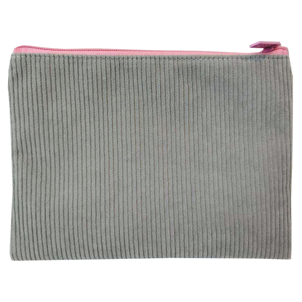 Grey Corduroy Pencil Case