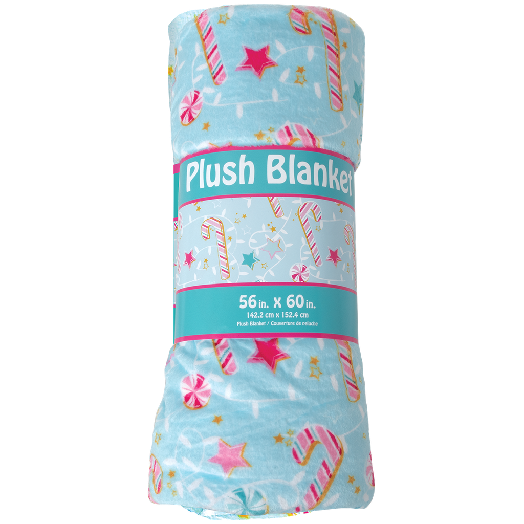Candy Canes Plush Blanket
