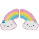 Happy Rainbow Furry Pillow