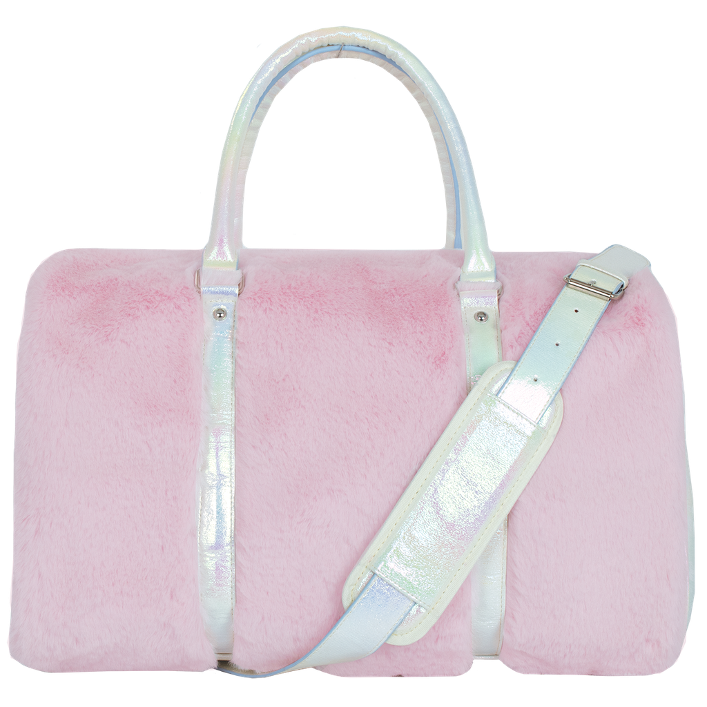 Rose Furry Duffel Bag