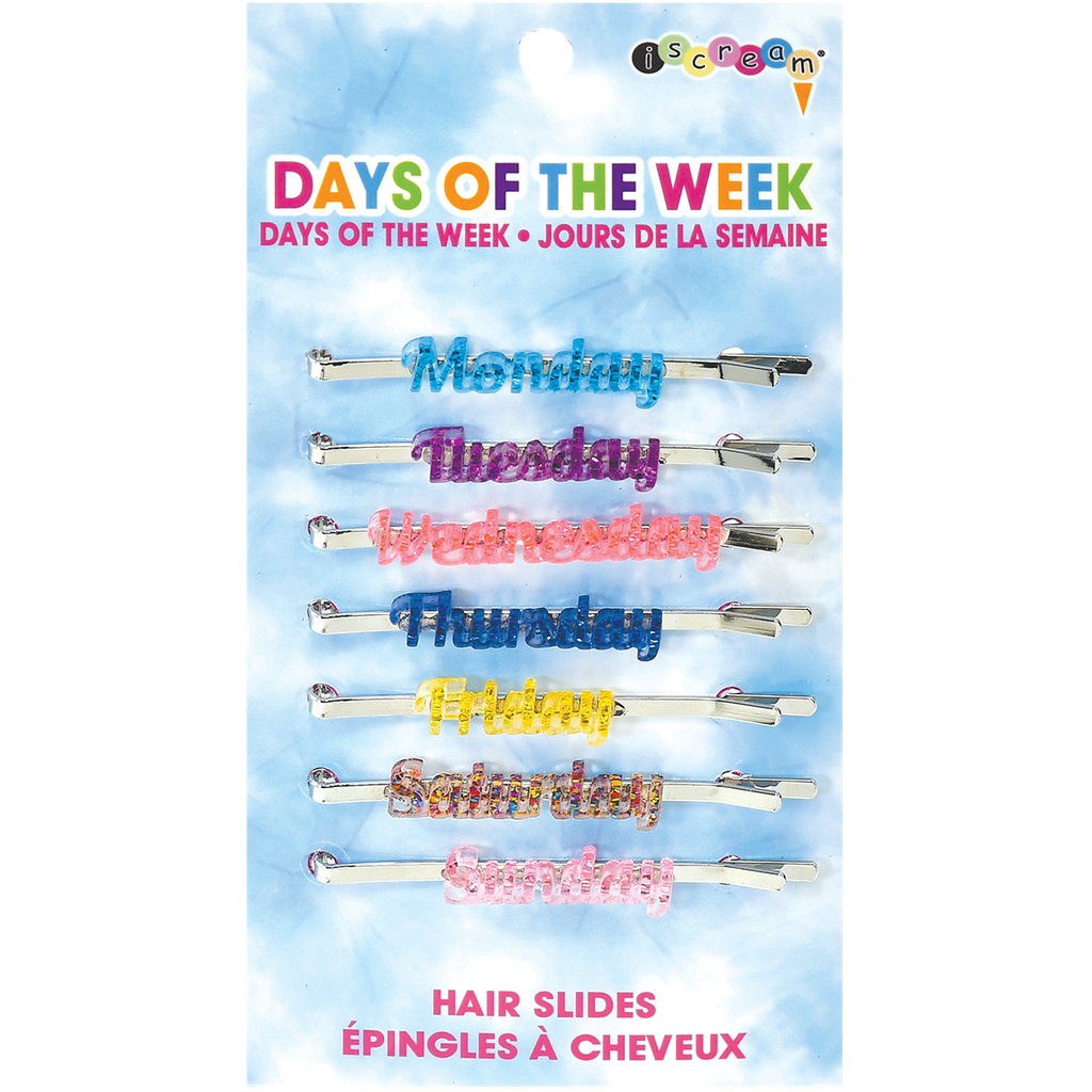 [880-148] Days of the Week Hair Slides