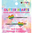 Glitter Hearts Hair Slides