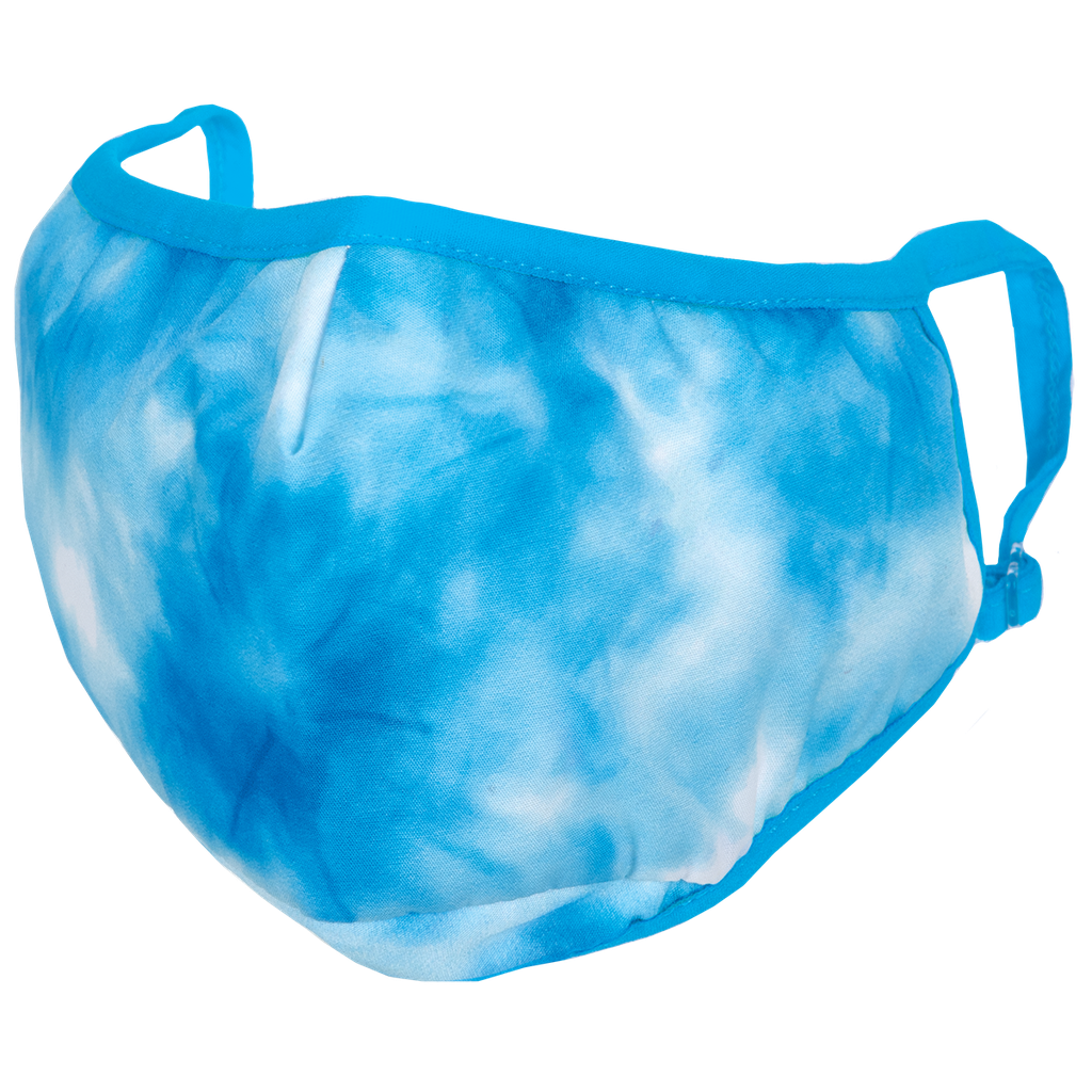 Sky Blue Tie Dye Face Mask