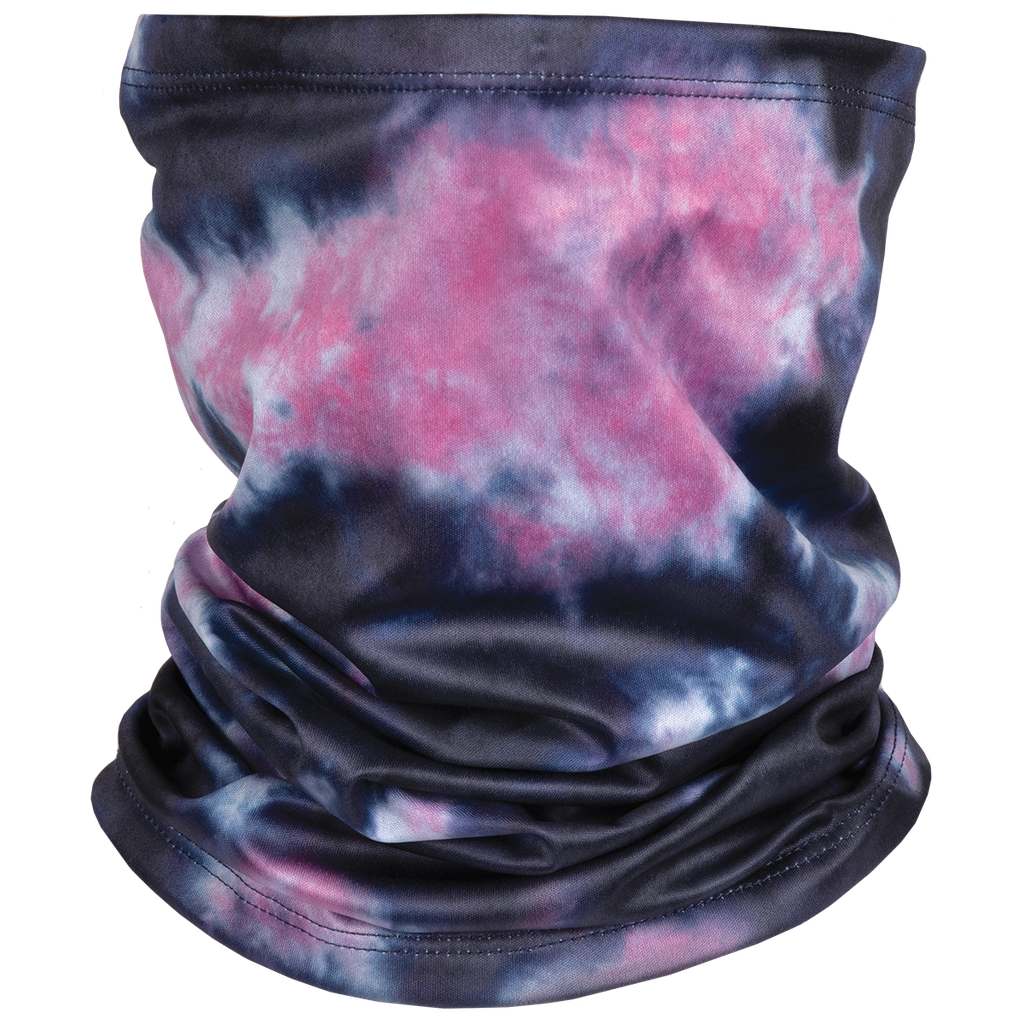 Indigo and Pink Tie Dye Gaiter Face Mask