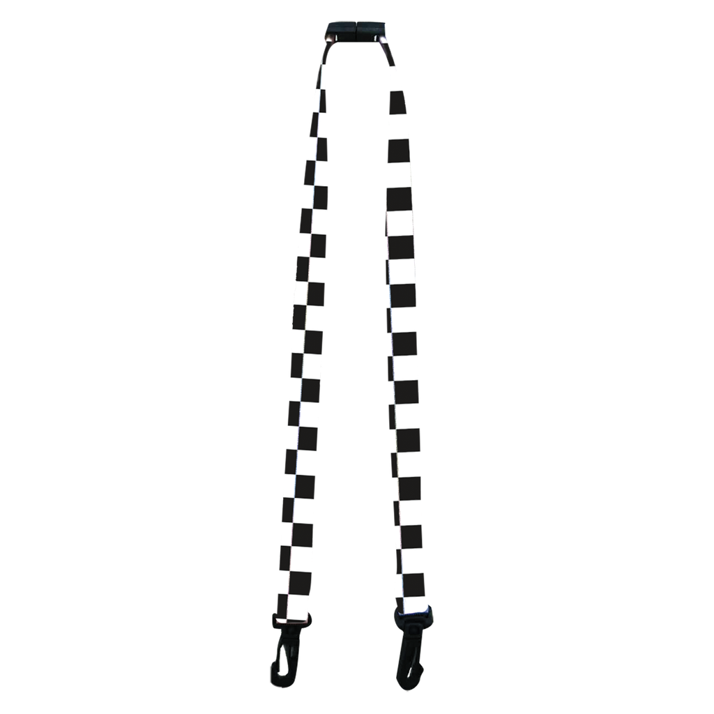 Black and White Face Mask Lanyard