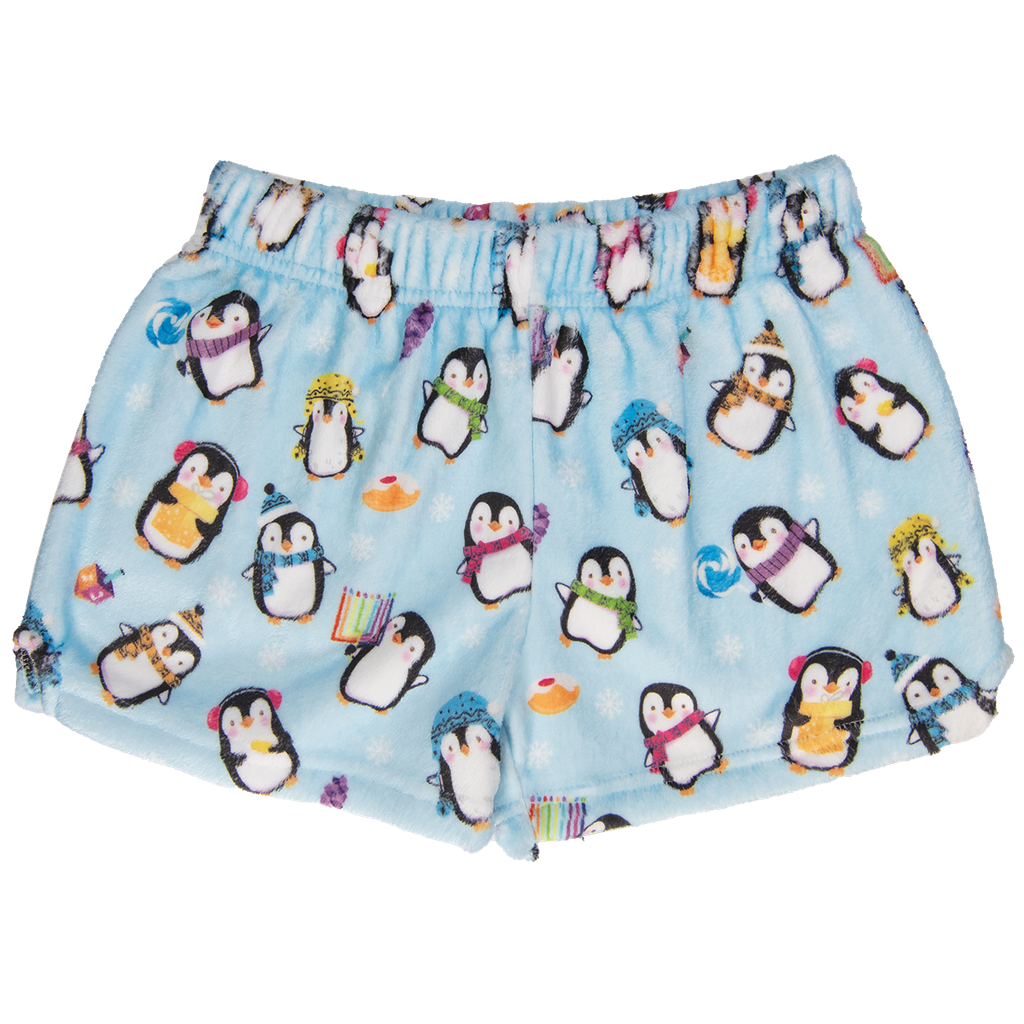 Hanukkah Penguins Plush Shorts