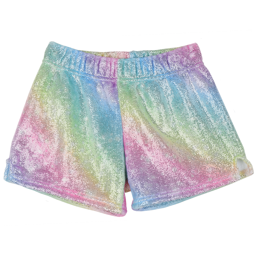 Shimmering Rainbow Plush Shorts