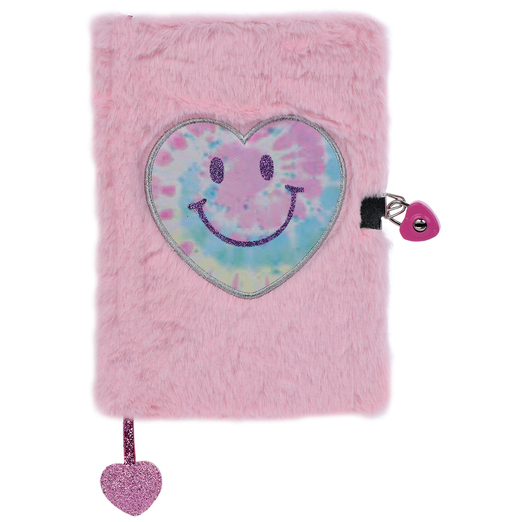 [724-918] Heart Tie Dye Lock and Key Furry Journal