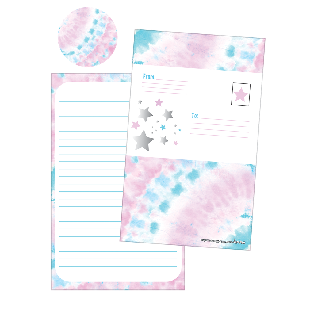 Silver Star Tie Dye Foldover Cards