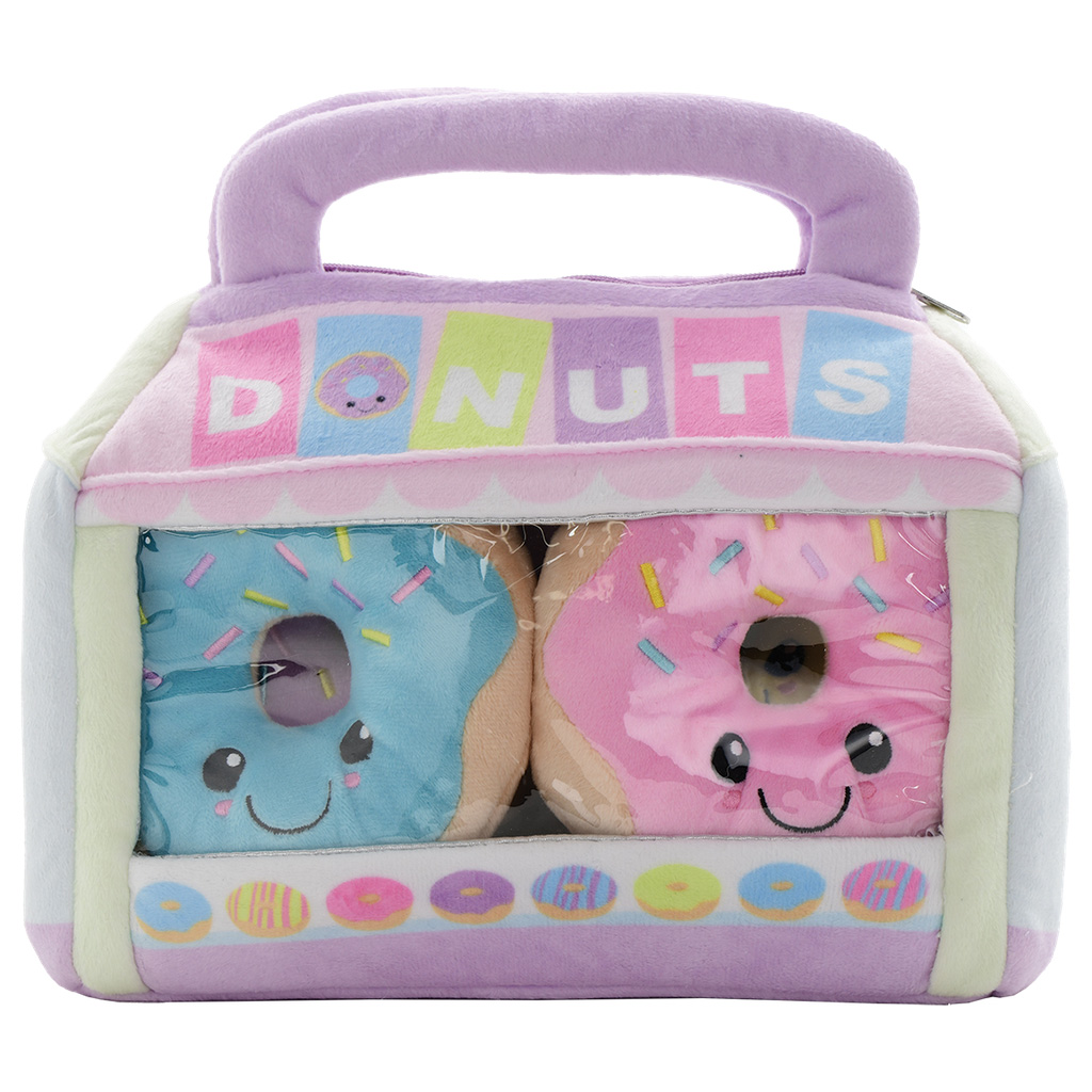 [780-1897] Box of Donuts Packaging Fleece Plush