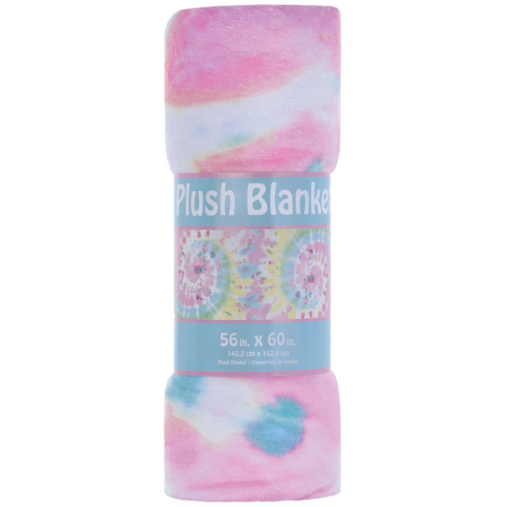 Swirl Tie Dye Plush Blanket