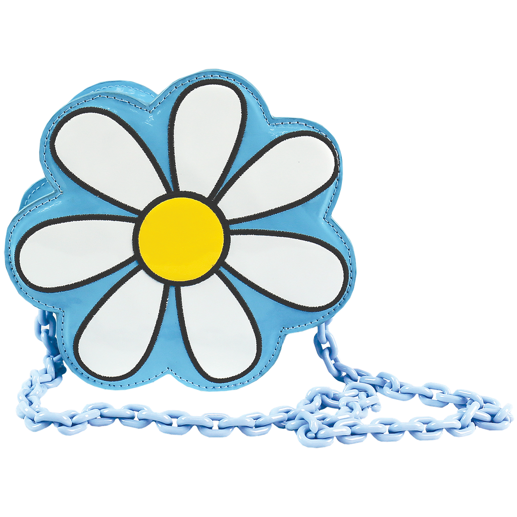 Daises Faux Patent Leather Crossbody Bag