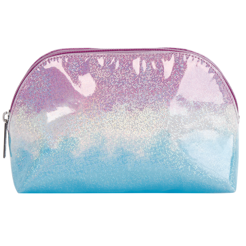 Ombre Sparkly Oval Cosmetic Bag