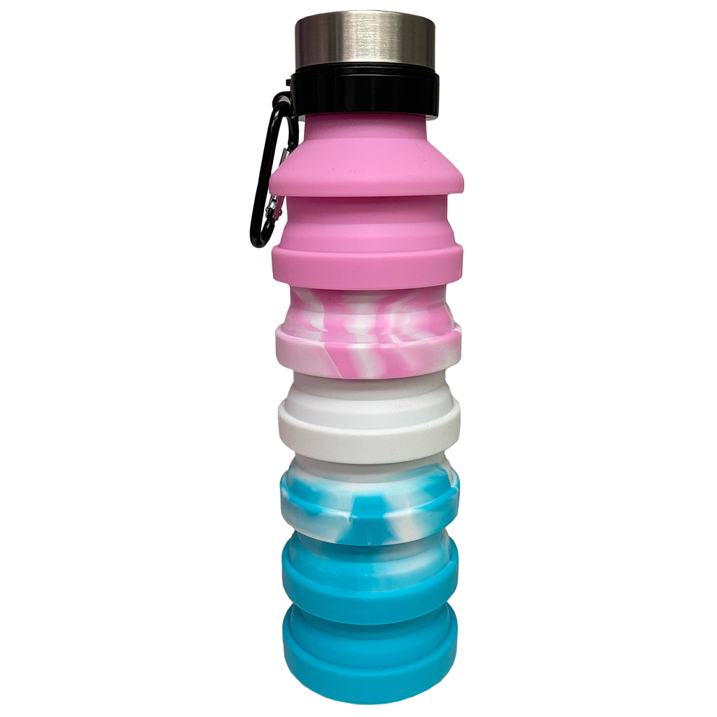 Pink Ombre Collapsible Water Bottle